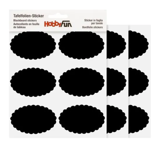 Tafelfolien-Sticker "Oval - gewellt"