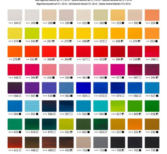 Talens AMSTERDAM Acrylfarben-Set "All in", 72 x 20 ml