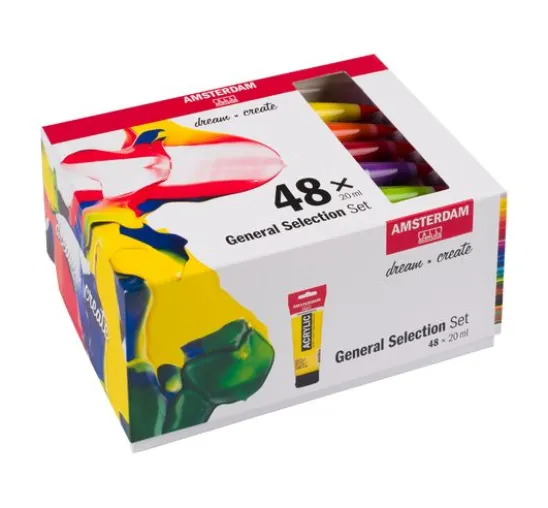Talens AMSTERDAM Acrylfarben-Set "General Selection 48"