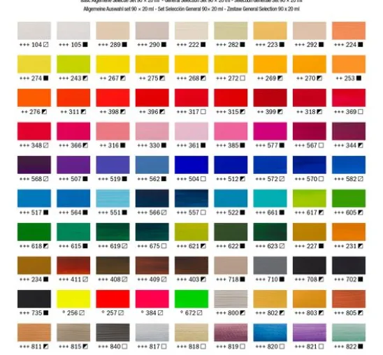 Talens AMSTERDAM Acrylfarben-Set "General Selection 90"