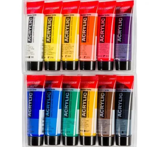 Talens AMSTERDAM Acrylfarben-Set "General Selection 12"