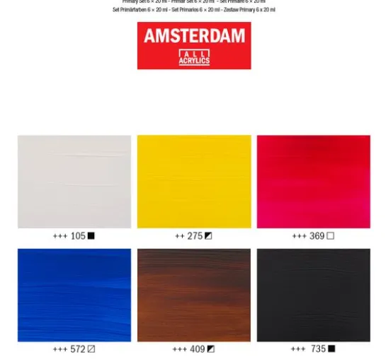 Talens AMSTERDAM Acrylfarben-Set "Primär"