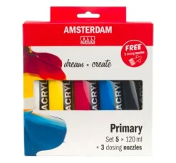 Talens AMSTERDAM Acrylfarben-Set "Starter" inkl. 3 Dosierspitzen