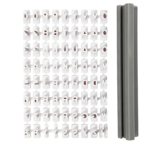 Textur Stempel-Set "Buchstaben & Zahlen"