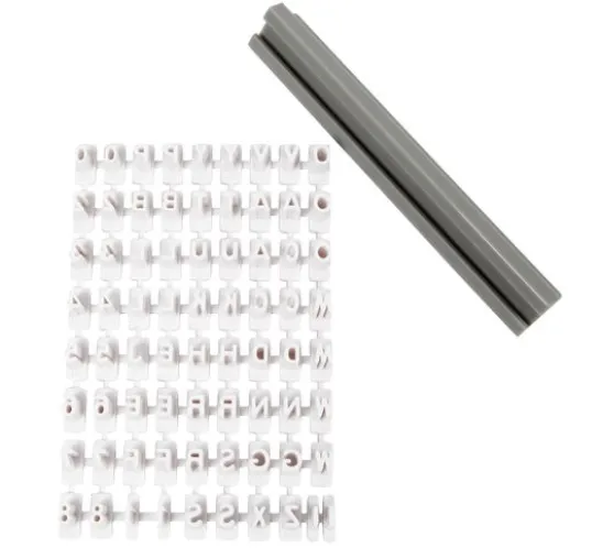 Textur Stempel-Set "Buchstaben & Zahlen"