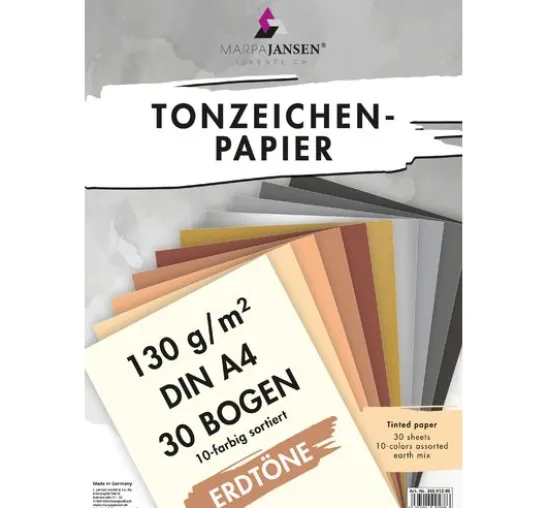 Tonpapier-Sortierung "Erdtöne"