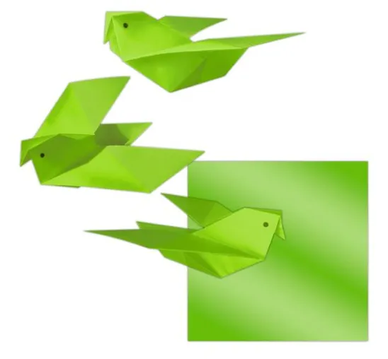 Transparentpapier-Faltblätter