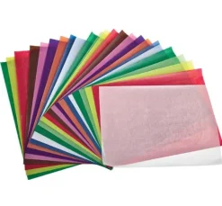 Transparentpapier, farbig sortiert