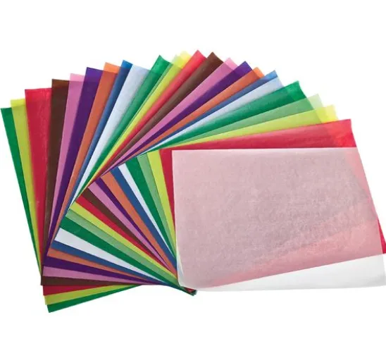 Transparentpapier, farbig sortiert