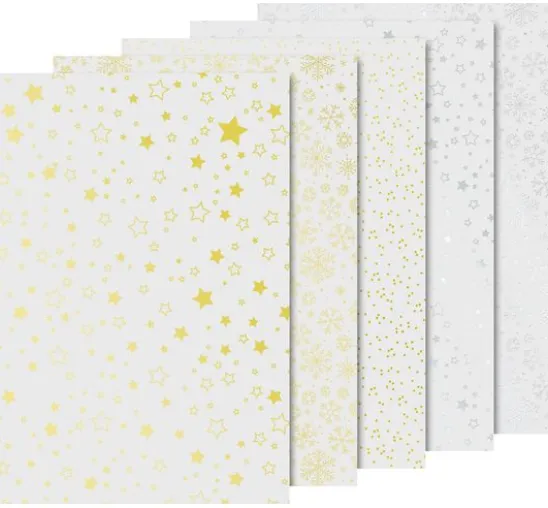Transparentpapier-Set "Weihnachten" Gold/Silber