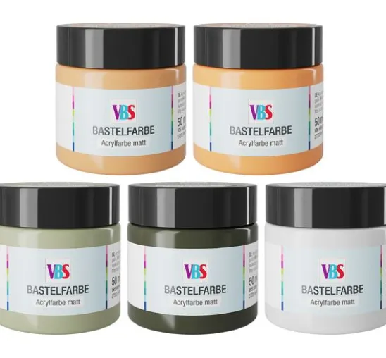 VBS Bastelfarben Set "Nature", 5 x 50 ml