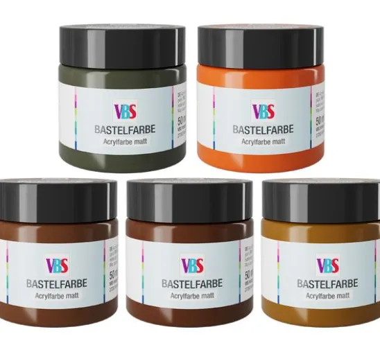VBS Bastelfarben Set "Whispering Woods", 5 x 50 ml