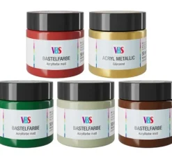 VBS Bastelfarben Set "Xmas-Soul", 5 x 50 ml