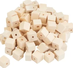 VBS Bastel-Holzperle "Würfel", 100 Stück