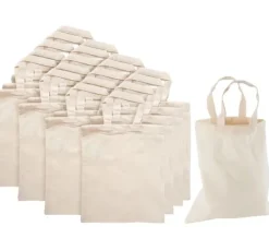 VBS Baumwolltaschen "22 x 26 cm", Naturweiß, 20 Stück