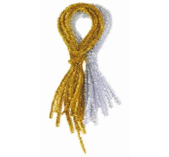 VBS Chenilledraht "Gold", Ø 8 mm, 50 cm, 10 Stück