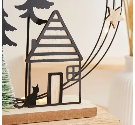 VBS Deko-Metallring "Winterwald mit Haus"