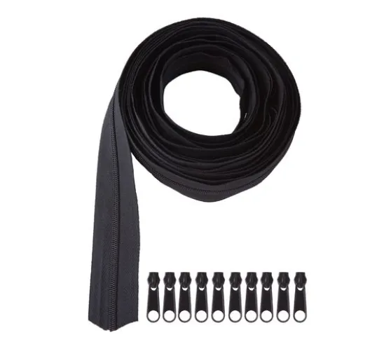 VBS Endlosreißverschluss-Set, inkl. 10 Zippern, 5 m