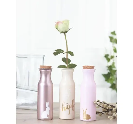 VBS Glasflaschen "Milk", 3er-Set