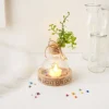 VBS Glashaube Flasche mit Holzboden