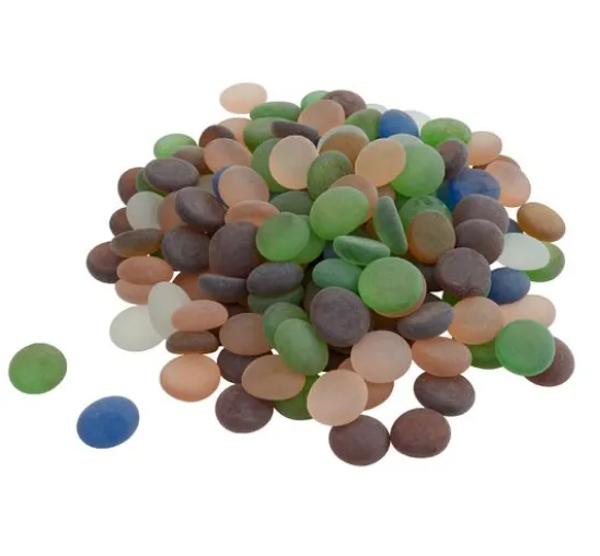 VBS Glas-Muggelsteine "Bunt Opak", 1 kg, Ø 1,8 cm