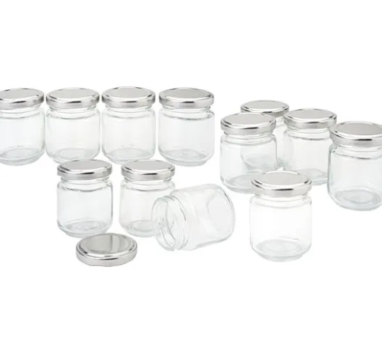 VBS Gläser mit Schraubdeckel "Rund", 100 ml, 12 Stück