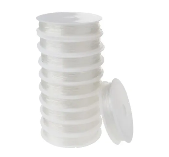 VBS Gummikordeln "Magic Stretch", Transparent, 0,8 mm, 10 Rollen à 4 m