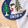 VBS Holz-Anhänger "Halbmond mit Santa und Snowy", 2er Set
