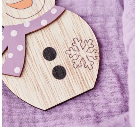 VBS Holz-Anhänger "Wichtel und Schneemann", 2-er Set