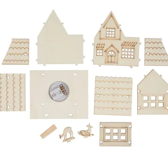 VBS Holzbausatz "Haus mit Rehen"