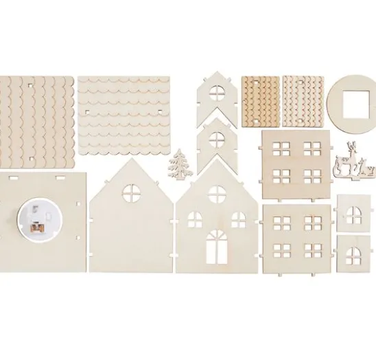 VBS Holzbausatz "Haus mit Turm", inkl. LED