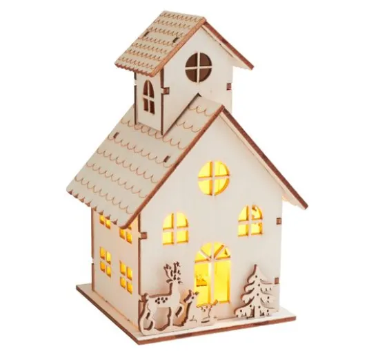 VBS Holzbausatz "Haus mit Turm", inkl. LED