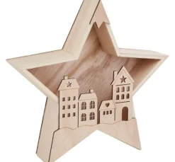 VBS Holzbausatz "Holzstern mit Häuserfront"