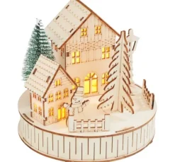 VBS Holzbausatz "Lichterlandschaft mit Häusern", inkl. Beleuchtung