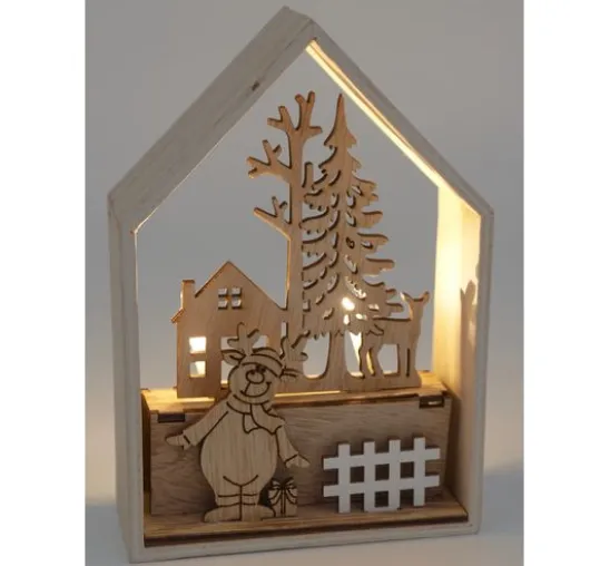 VBS Holzbausatz "Winterhaus", 9-tlg.