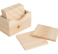 VBS Holzbox mit 6 Untersetzern