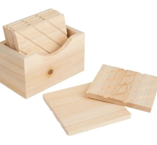 VBS Holzbox mit 6 Untersetzern