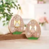 VBS Holz-Ei mit LED "Häsin im Fenster"