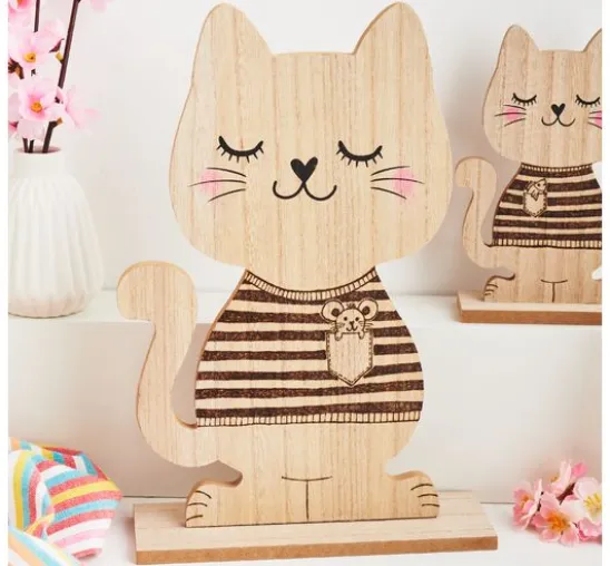VBS Holz-Figur "Katze"