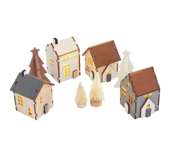 VBS Holzhäuschen Szene, beleuchtet, 8 Teile