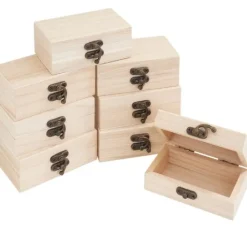 VBS Holzkästchen, 8 Stück, 10 x 3,8 x 5,9 cm
