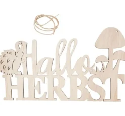 VBS Holzschild "Hallo Herbst"