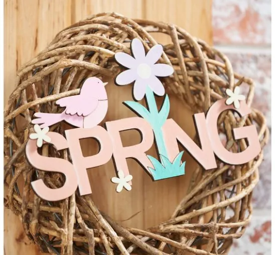 VBS Holz-Schriftzug / Anhänger "Spring"