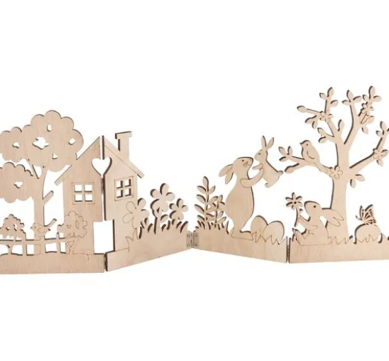 VBS Holz-Silhouette "Hasen im Garten"