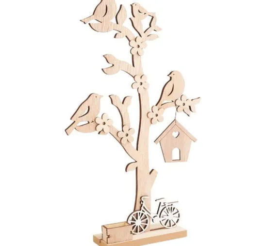 VBS Holz-Steckmotiv "Baum mit Vogelhaus"