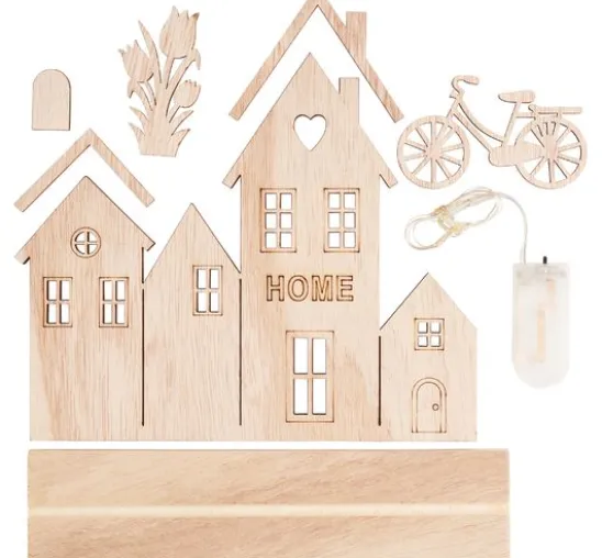 VBS Holz-Steckmotiv "Coming Home", inkl Micro-LED