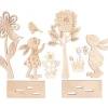 VBS Holz-Steckmotive "Hasenpaar mit Blumen", 2er-Set