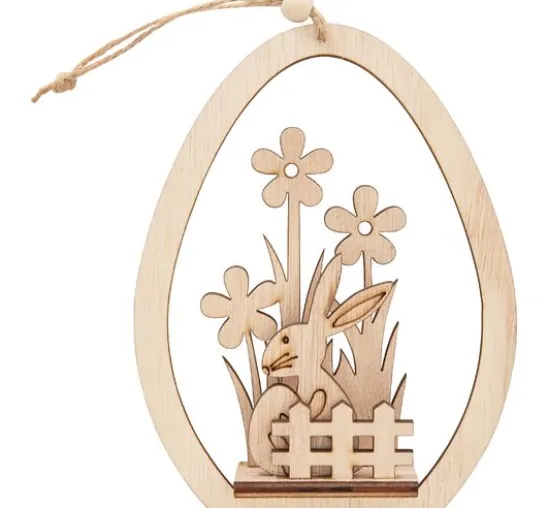 VBS Holz-Steckmotiv Ei-Anhänger "Hase mit Ei"