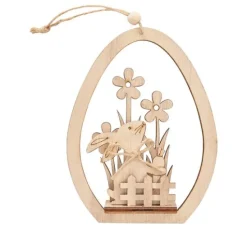 VBS Holz-Steckmotiv Ei-Anhänger "Hase mit Möhre"