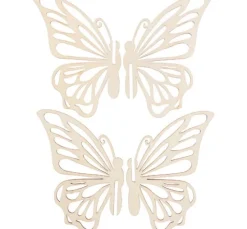 VBS Holz-Steckmotiv "Fliegende Schmetterlinge", 2 Stück